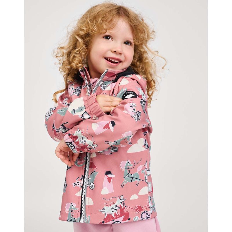Reima Moomin Vantti softshelljakke, Rose Blush