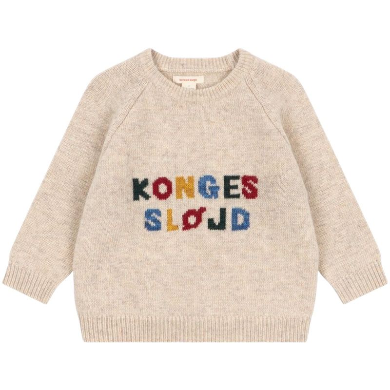 Konges Sløjd Billi genser i ull til barn, Off White