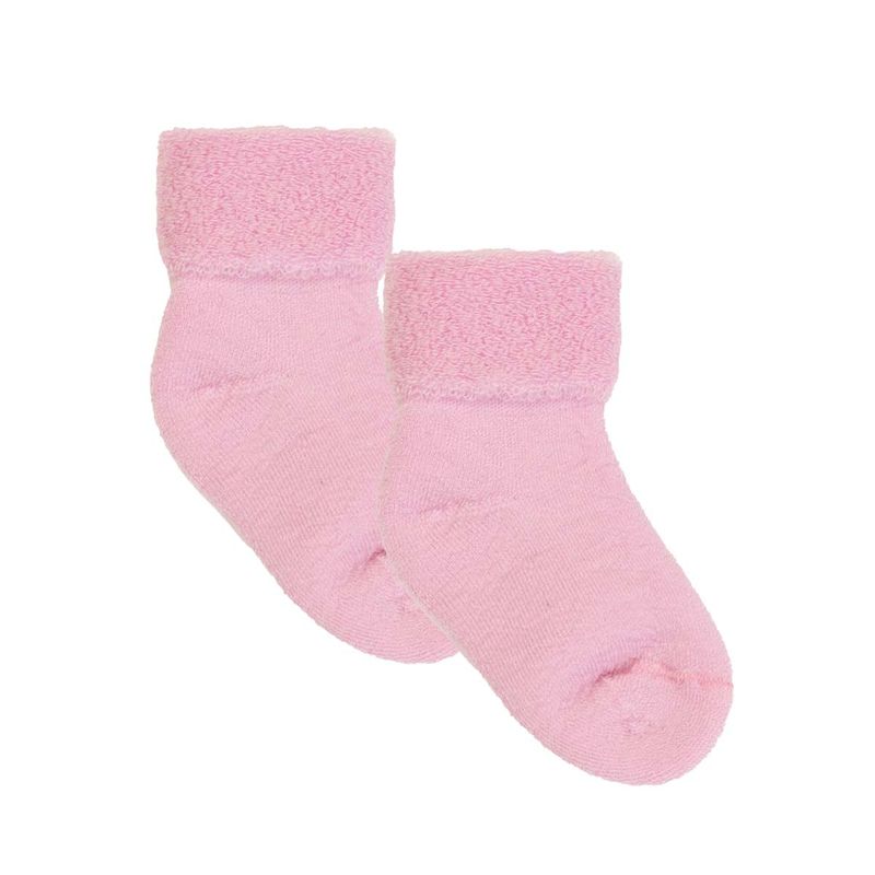Joha terrysokker i ull til baby, Rosa