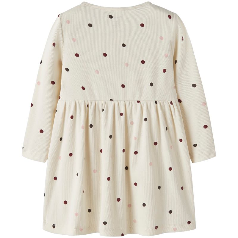 Name It Nmfnutti kjole til småbarn, Antique White Dot