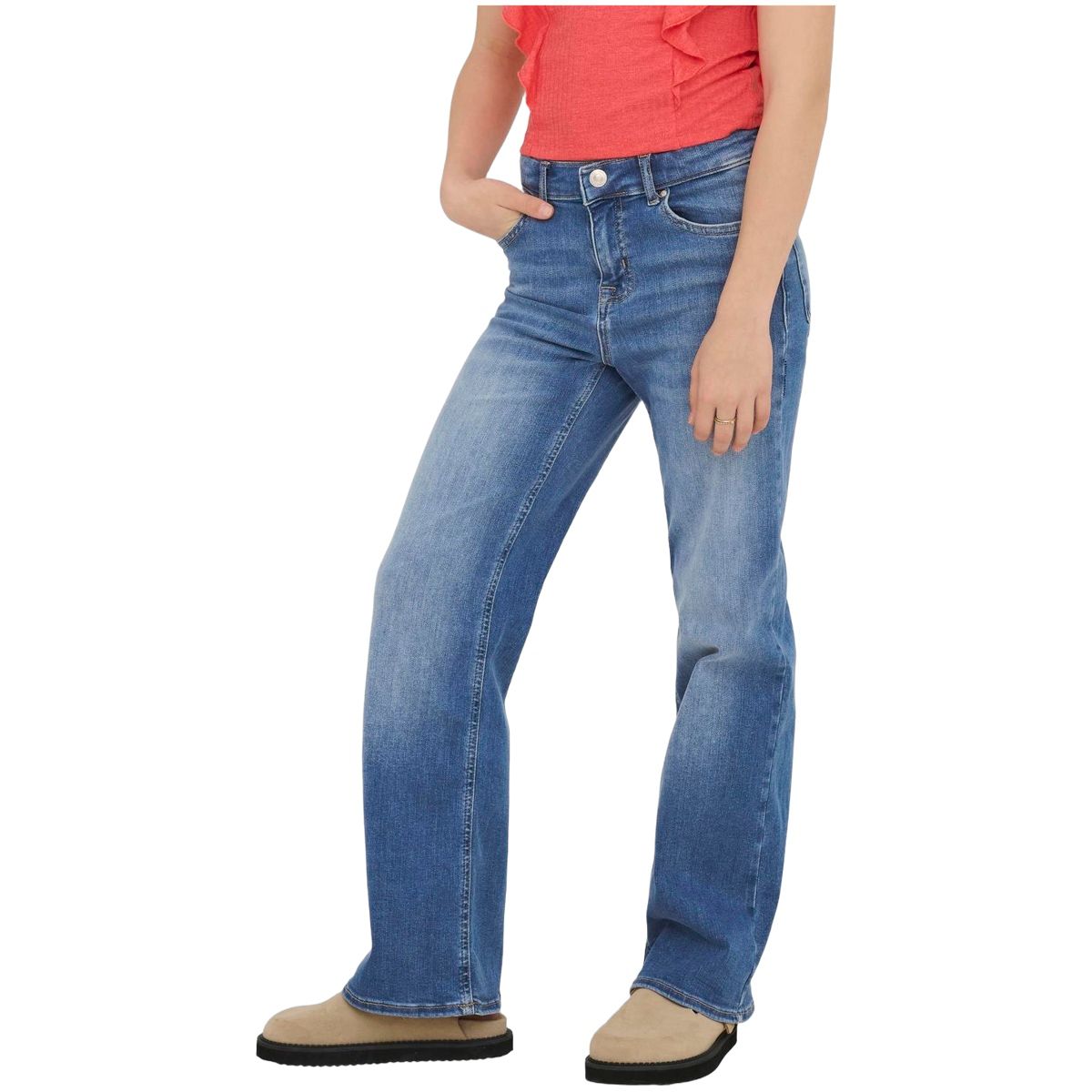 Kids Only Kogmadison Blush Wide jeans, Medium Blue Denim