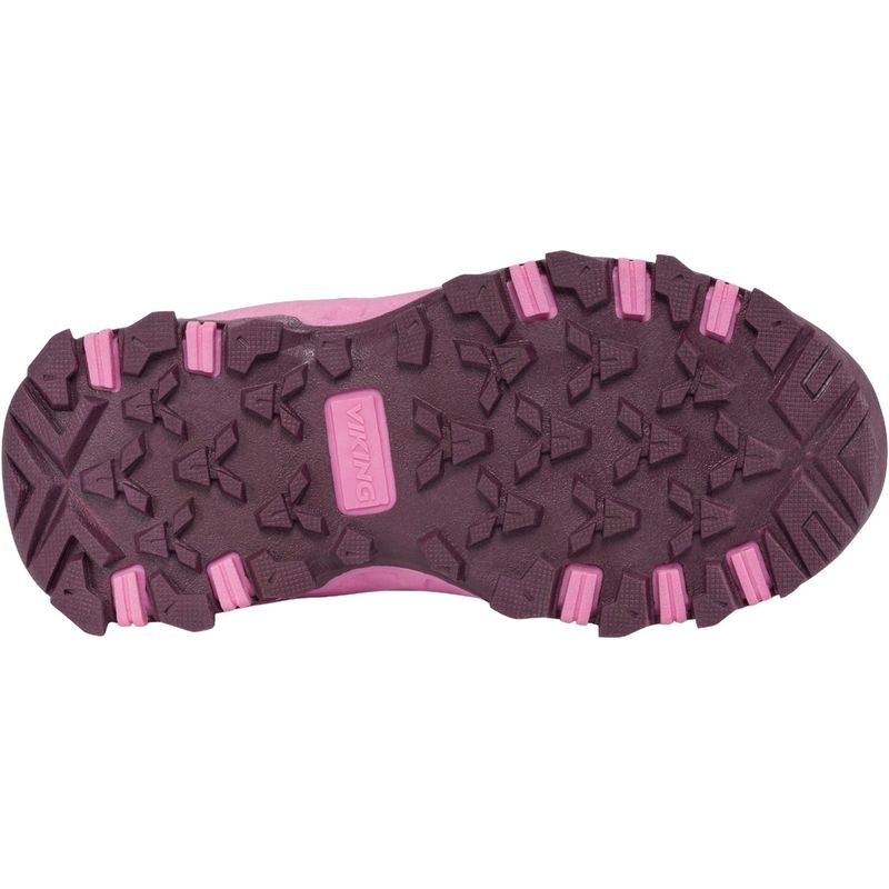 Viking Track Mid WP 2V overgangssko til barn, Plum/Multi