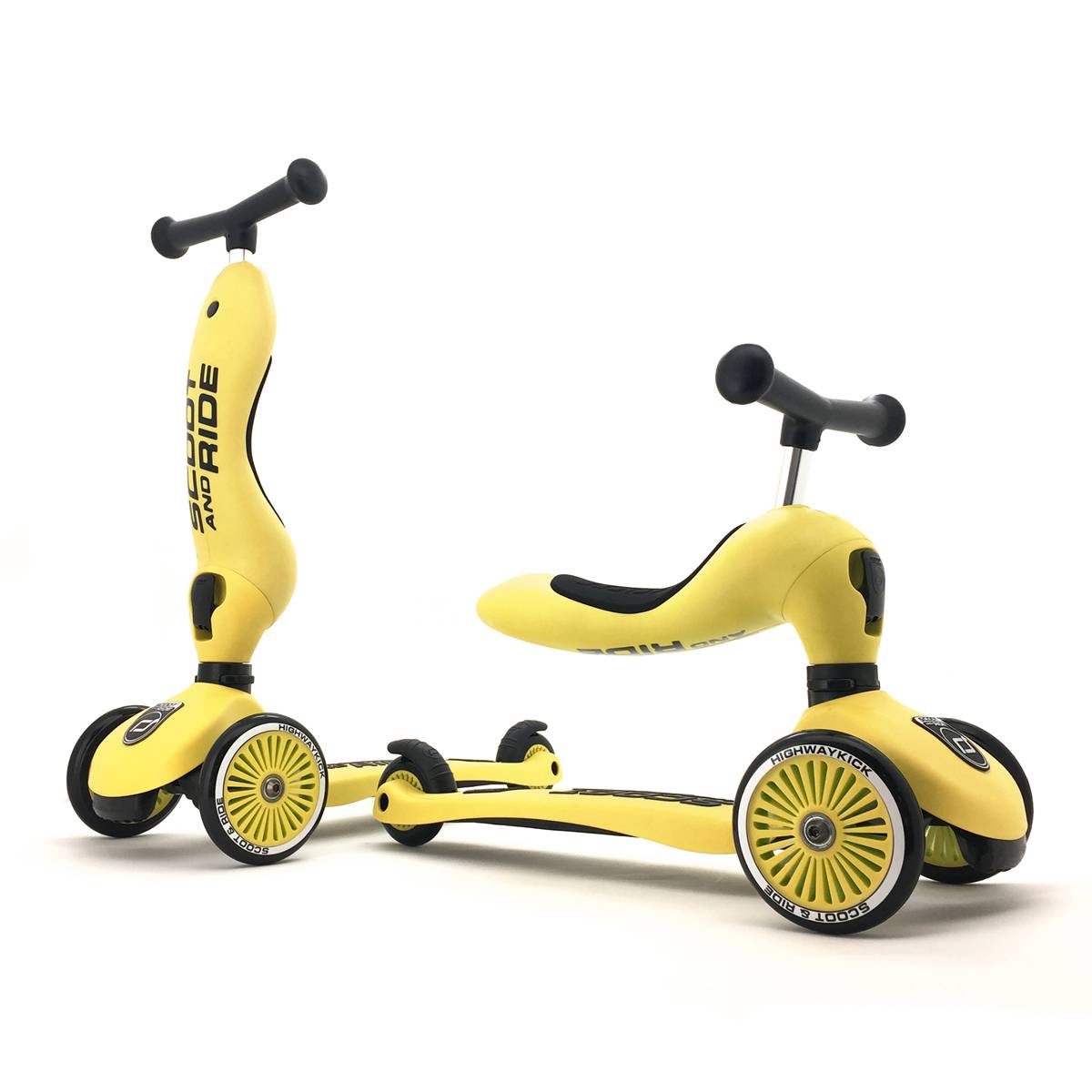 Scoot and Ride 2 i 1 sparkesykkel, lemon