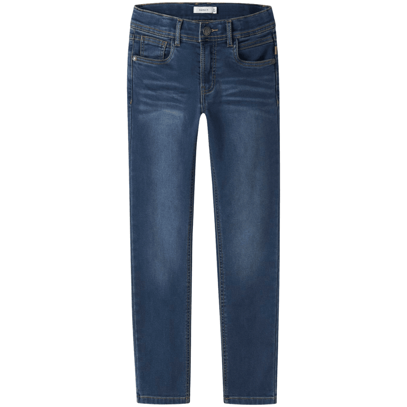 Name It Nkmryan jeans til barn m/fleece, Dark Blue Denim