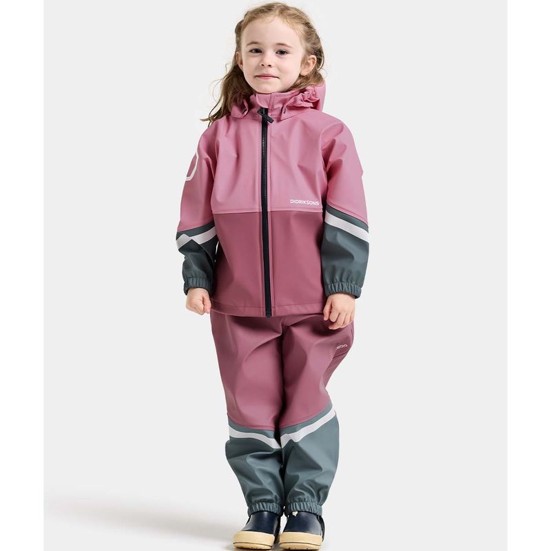 Didriksons Waterman 12 regnsett til barn, Light Heather Pink