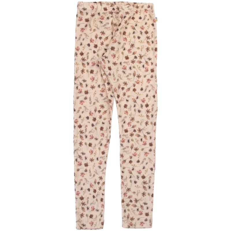 Joha leggings i ull til baby og barn, Light pink/Flower
