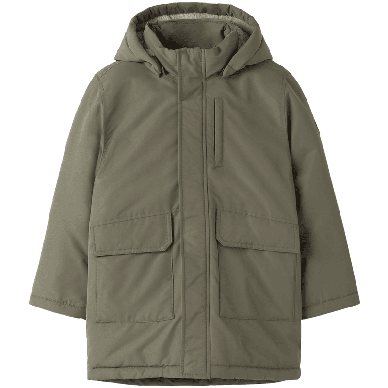 Name It Nkmmarlow vinter parkas til barn, Dusty Olive