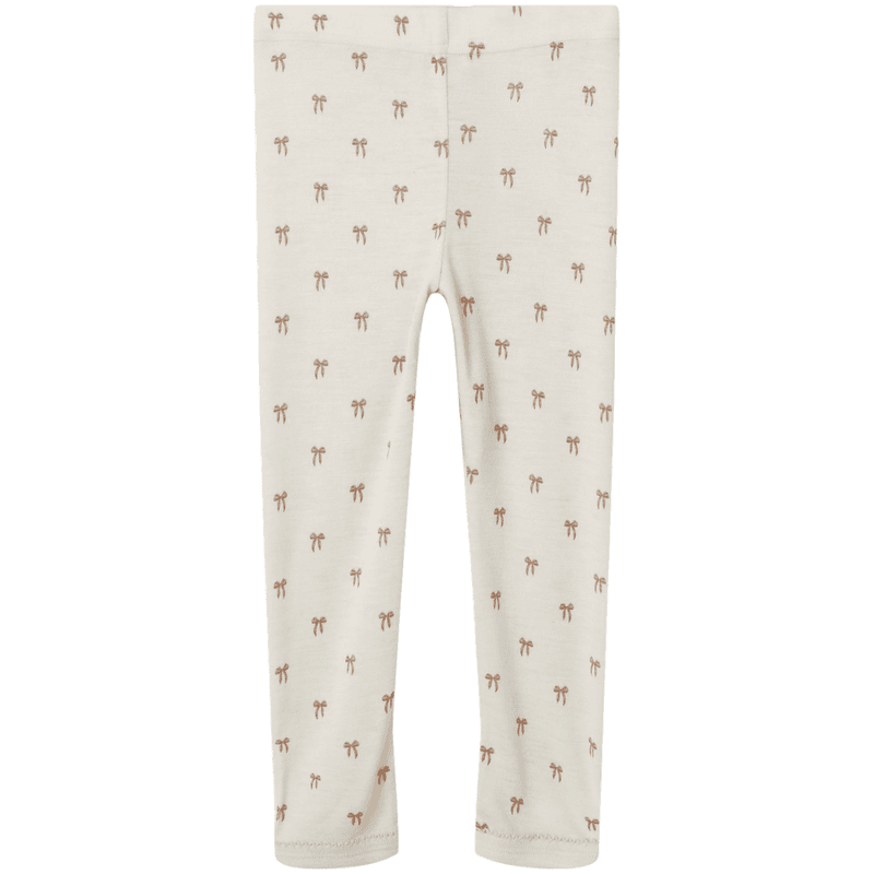 Lil' Atelier Nmfnalu leggings i ull/modal småbarn,Turtledove