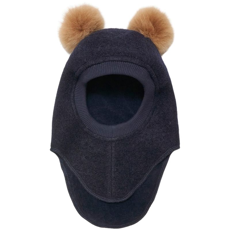 HUTTEliHUT balaclava i ull m/dusker, Dark Navy
