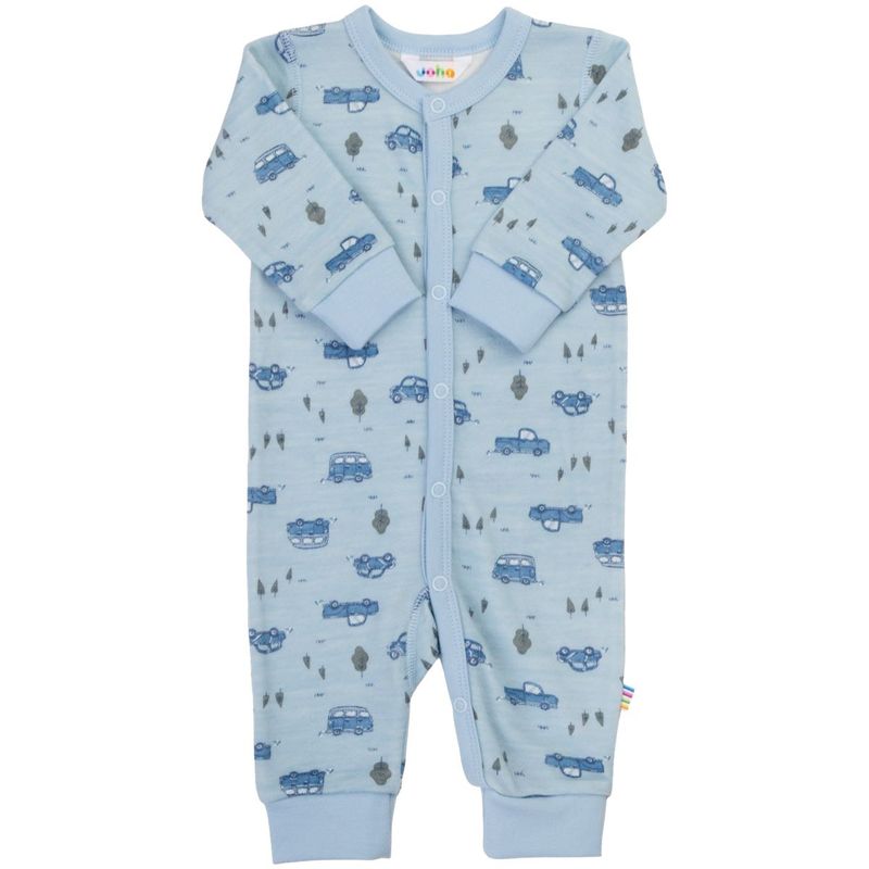 Joha heldress/pyjamas i ull/bambus, Blue