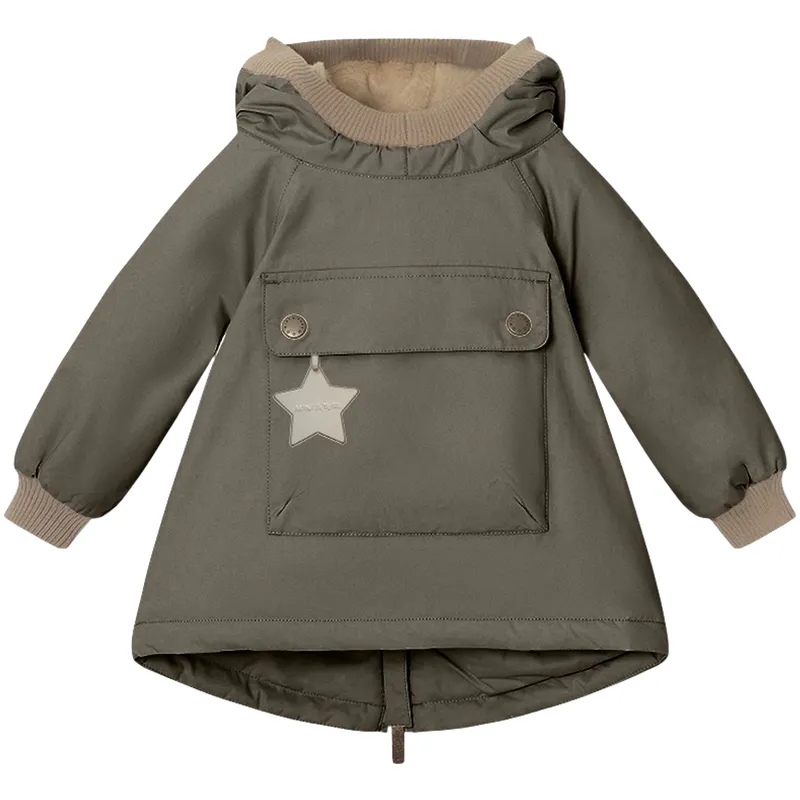 Mini A Ture Wen vinterjakke til baby, Tarmac Green