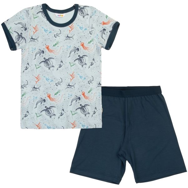 Hovedbilde Joha Sea Animals kort pyjamas til barn i bambus, ...