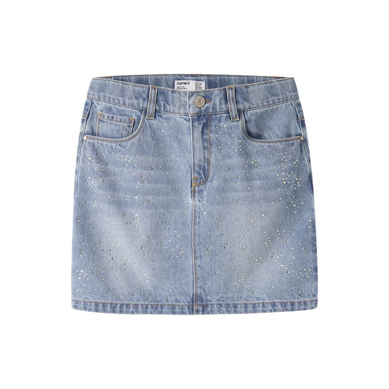 Name It Nkfemma denim skjørt til barn, Light Blue Denim