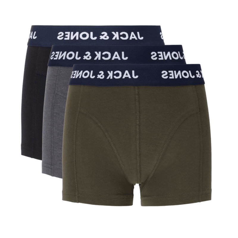 Jack & Jones Junior Jaclamp 3-pack boxer, Forest Night