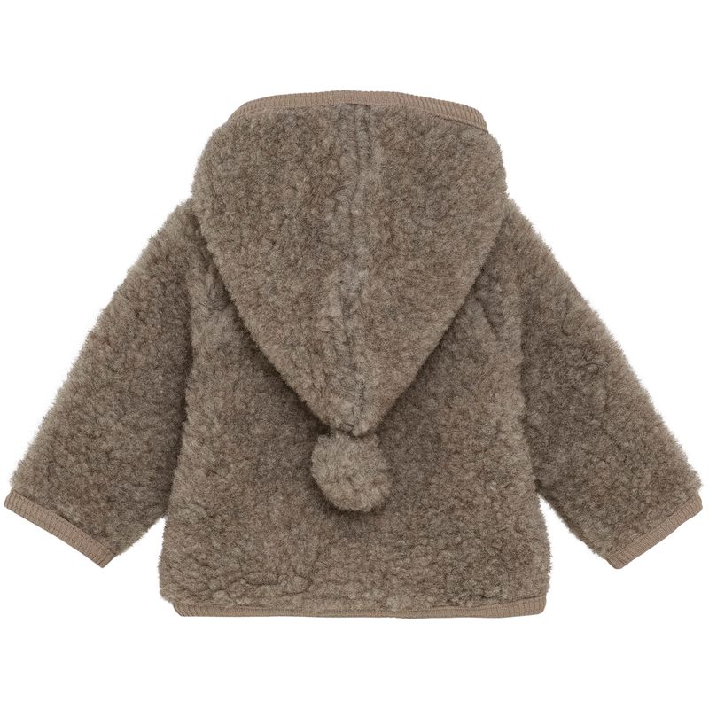 HUTTEliHUT Pixie Teddy ulljakke med fôr, Camel Melange