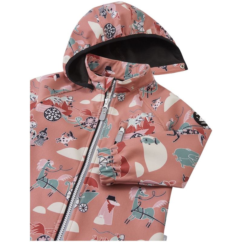 Reima Moomin Vantti softshelljakke, Rose Blush