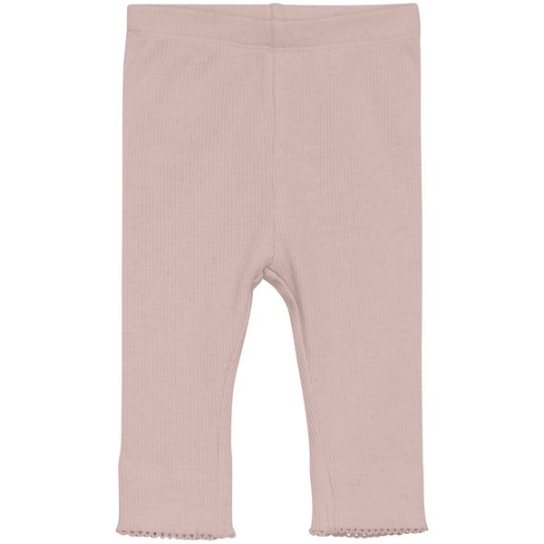 Hovedbilde Fixoni Rib leggings til baby, Pale Mauve Melange