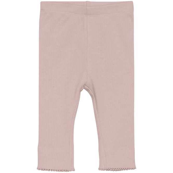 Hovedbilde Fixoni Rib leggings til baby, Pale Mauve Melange