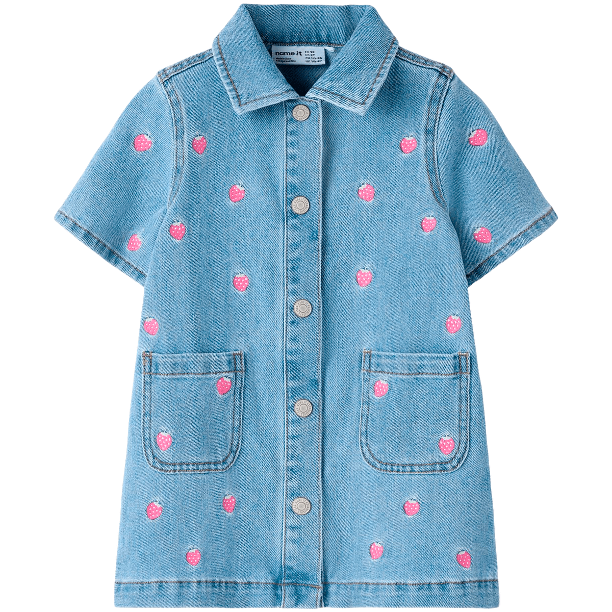 Name It Nmflaila denim kjole til småbarn, Light Blue Denim