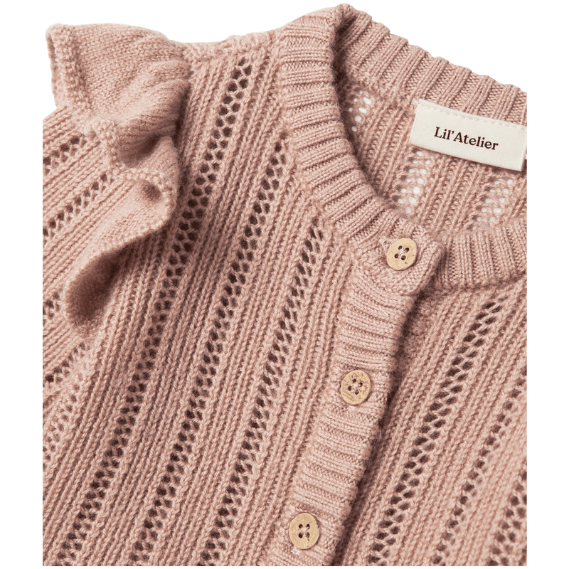 Lil' Atelier Nbfnomo cardigan i ull til baby, Roebuck