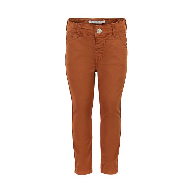 MinyMo twill bukse til baby og barn, cognac