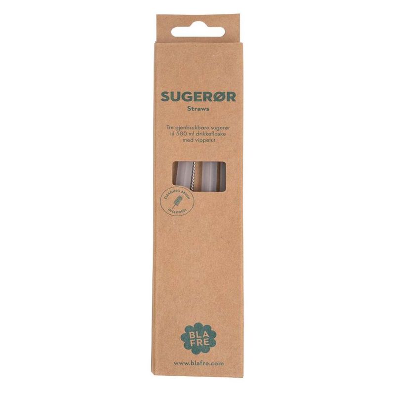 Blafre 3-pack sugerør til stålflaske, 500ml