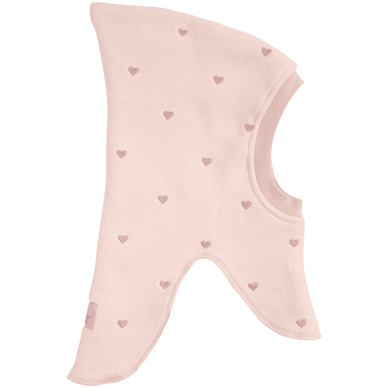 Huttelihut balaclava bomullsfleece, Peach Blush
