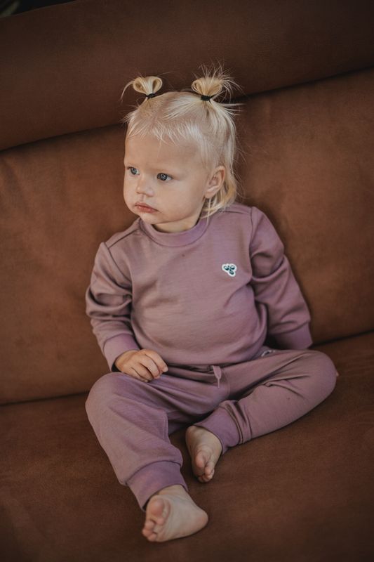 Hummel Hmlmini bukse i ull/bomull, Twilight Mauve