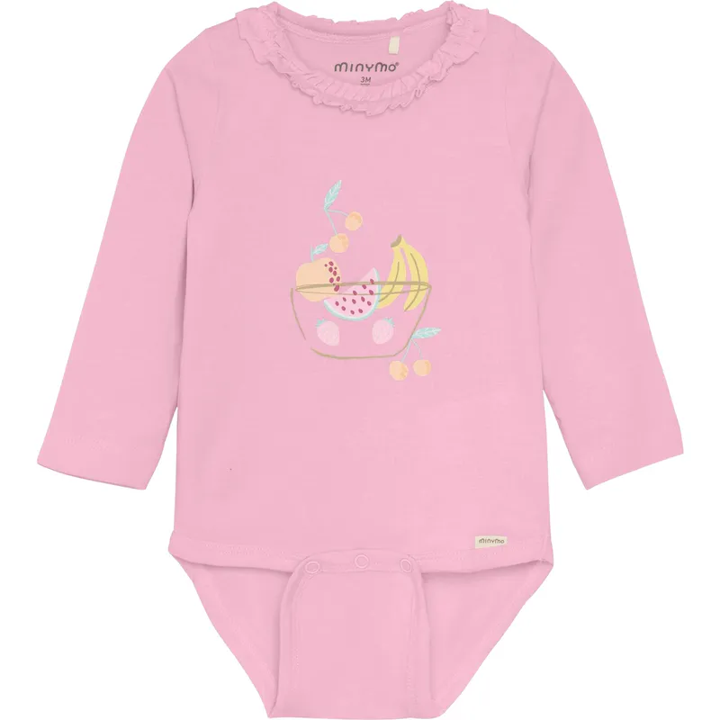 Minymo body m/print, Light Rose