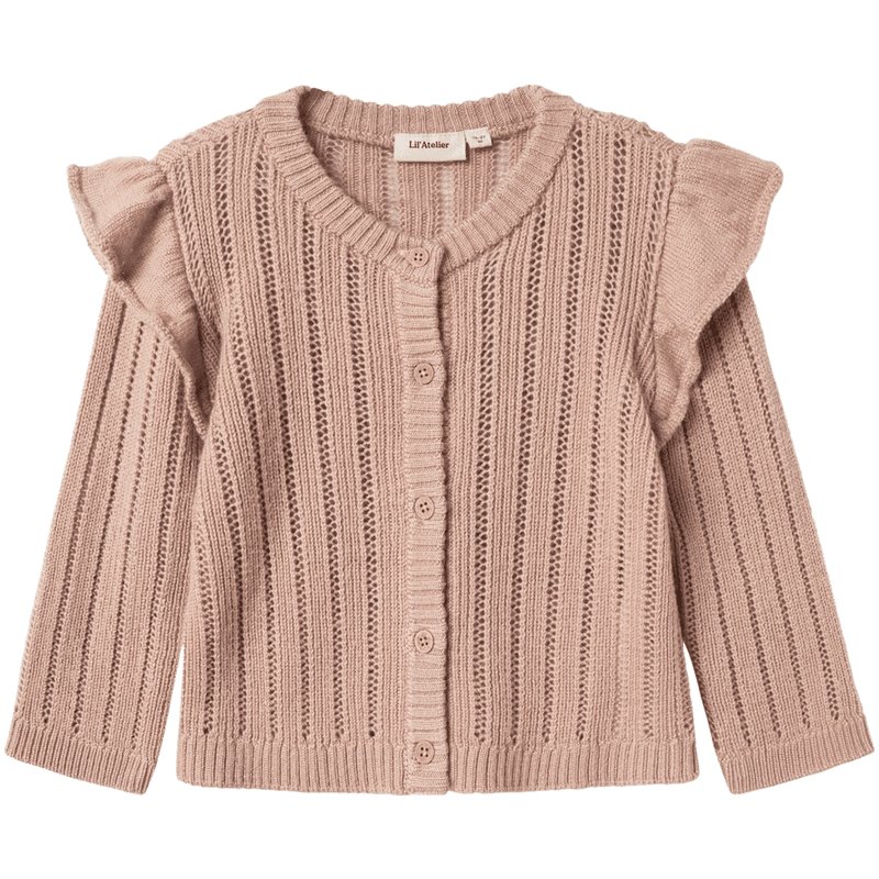 Lil' Atelier Nmfnomo cardigan i ull til småbarn, Roebuck