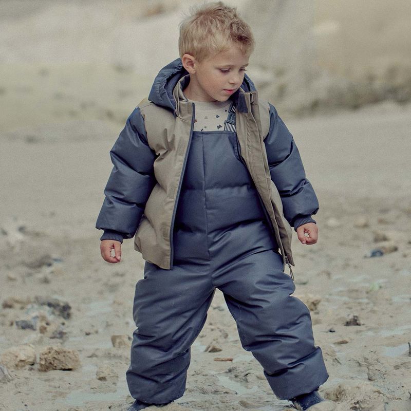 Wheat Baakk PU puffer vinterbukse til barn, Greyblue