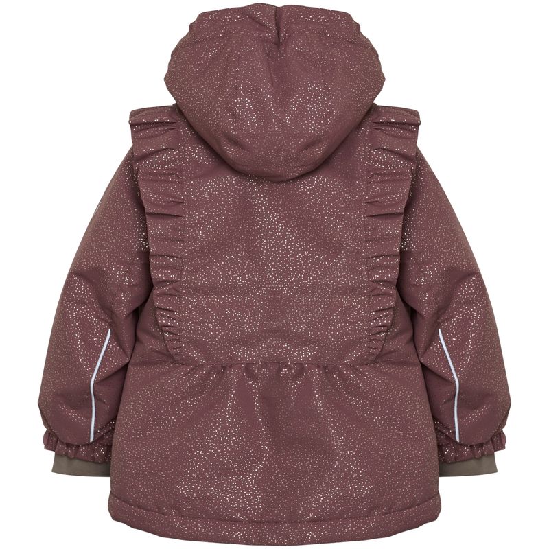 EnFant vinterjakke til barn m/volanger, Rose Taupe
