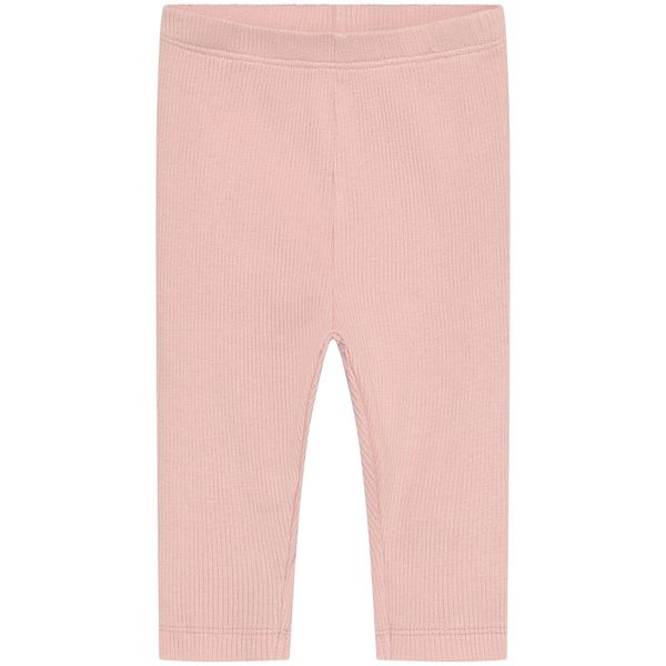 Hovedbilde Minymo ribb leggings til baby, Silver Pink