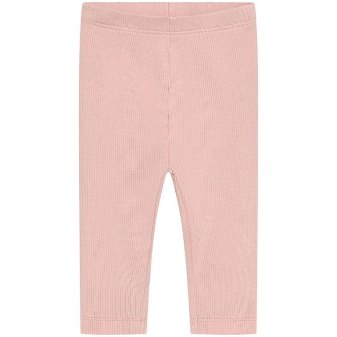 Hovedbilde Minymo ribb leggings til baby, Silver Pink