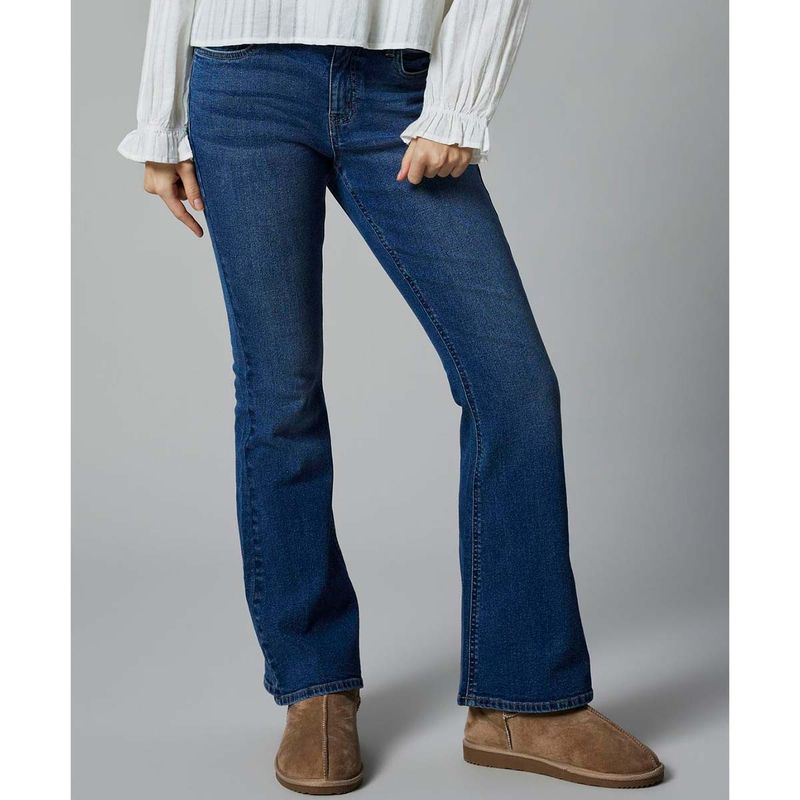 LMTD Nlfblibling flared jeans til barn, Medium Blue Denim