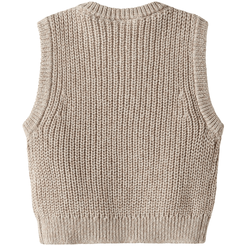 Lil' Atelier Nbmrokko vest til baby, Oxford Tan
