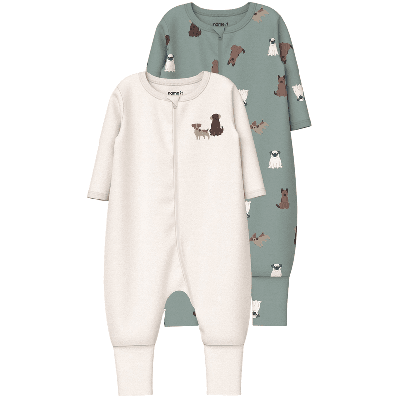 Name It Nbmnightsuit 2-pack heldress/pyjamas, Green Milieu