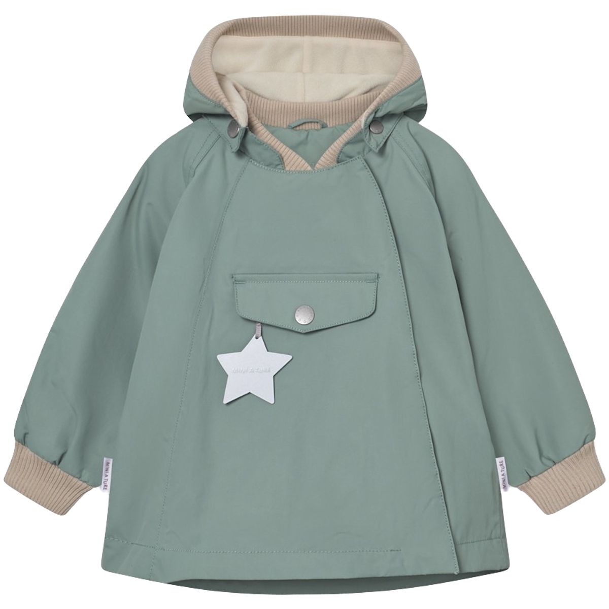 Mini A Ture Matwai vår-og høstjakke m/fleece, Granite green