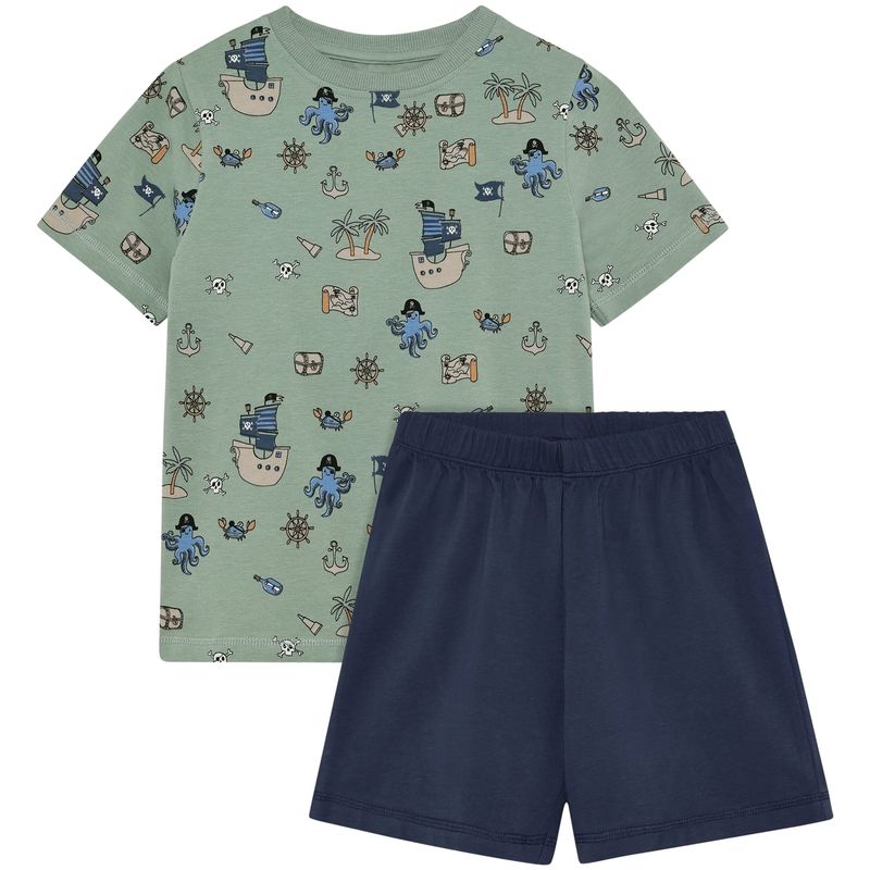Minymo kortermet pyjamas til barn, Lily Pad