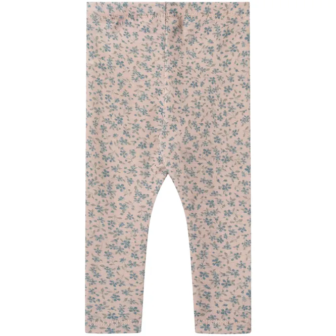 Hovedbilde Wheat leggings i ull til baby, Blue Flowers