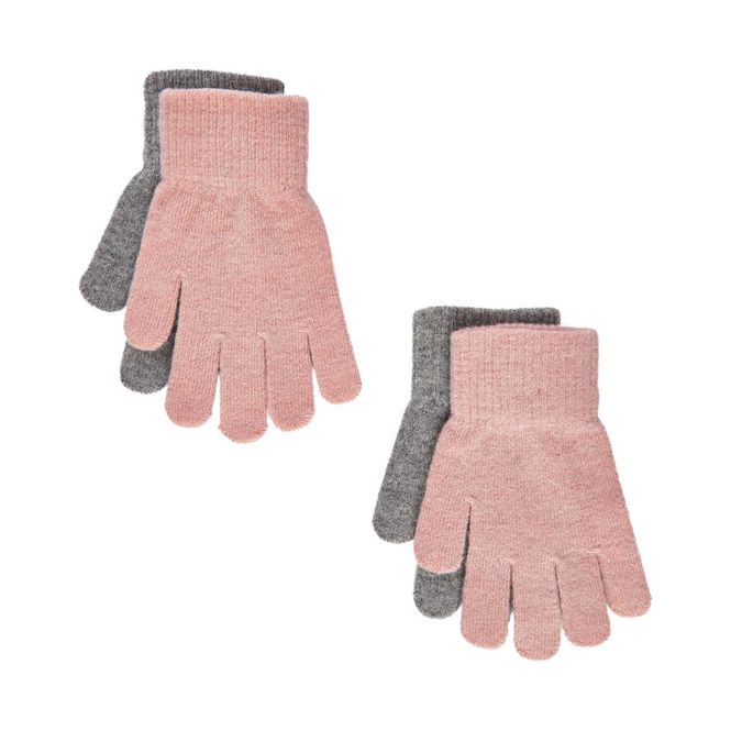 Hovedbilde Celavi 2-pack vanter i ull til barn, Misty Rose
