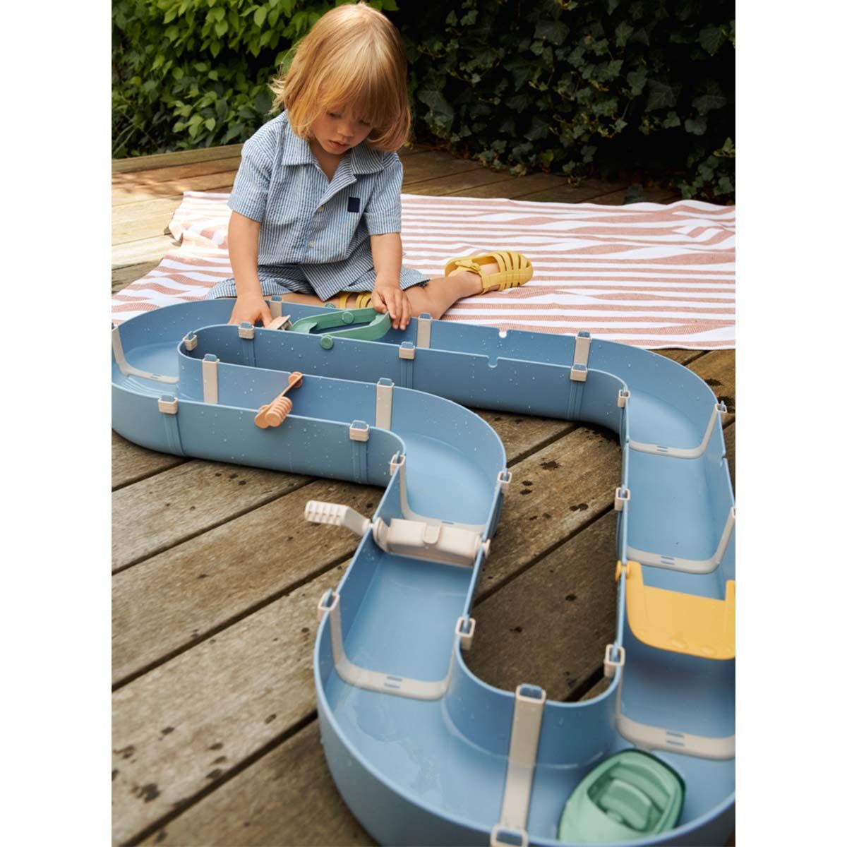 Liewood Cassian vannleke kanalsystem, Beach blue/Multi mix