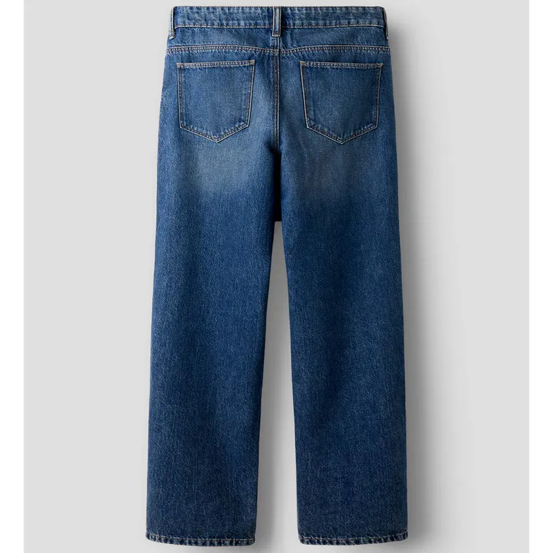 LMTD Nlmbirt loose-fit jeans til barn, Dark Blue Denim