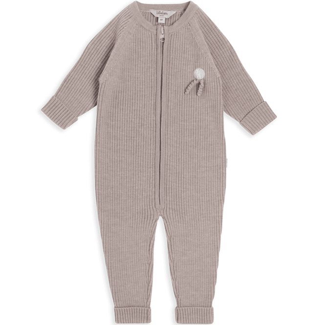 Hovedbilde Lillelam Ribb sparkedress i merinoull, Beige