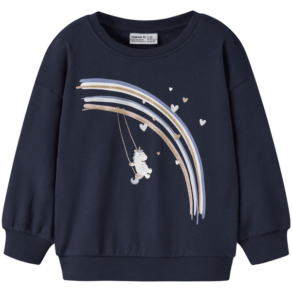 Hovedbilde Name It Nmfvalona sweatshirt til småbarn, Navy ...