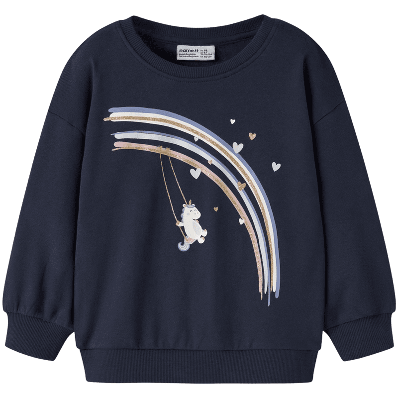 Name It Nmfvalona sweatshirt til småbarn, Navy Blazer