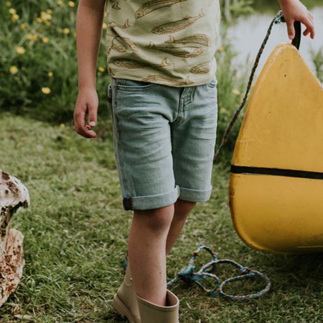 Hovedbilde Koko Noko denim shorts til barn, Blue Jeans