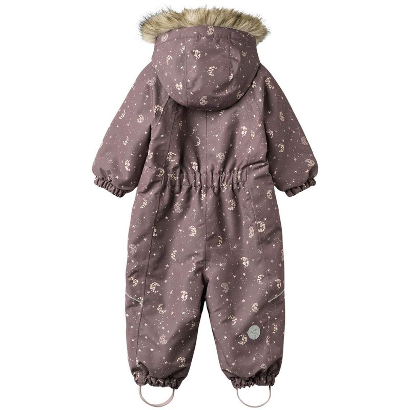 Wheat Nickie vinterdress til baby, Plum Truffle Stars