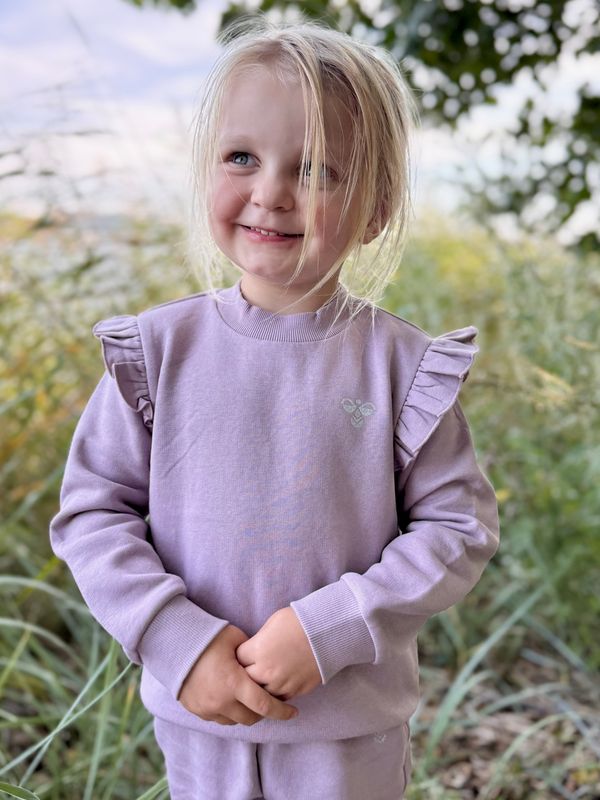 Hummel x DressMyKid Ruffle joggedress-sett, Sea Fog