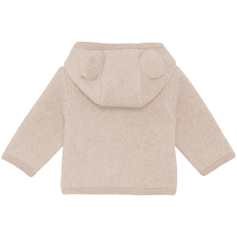 Huttelihut jakke i bomullsfleece, Camel Melange